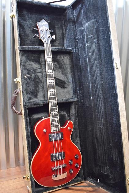 Hagstrom Swede Bass SWEB-WCT Wild Cherry Bass Guitar & Deluxe Hard Case #307