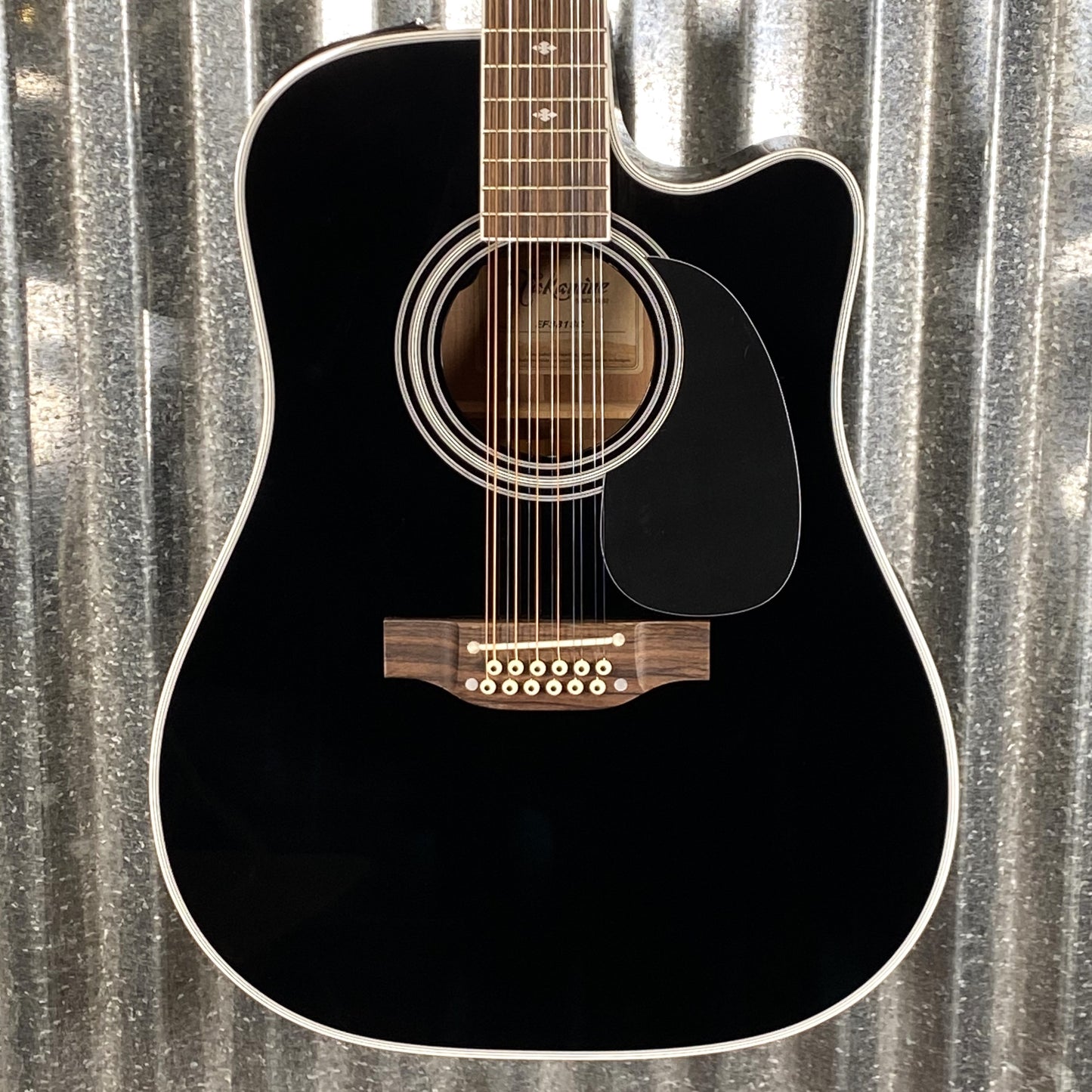 Takamine EF381SC12 Cutaway 12 String Acoustic Electric Guitar Black & Case Japan #0703