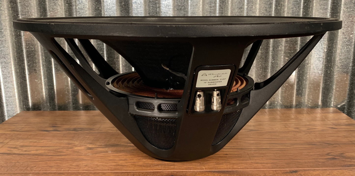 Wharfedale Pro D-667 18" 600 Watt 4 Ohm Cast Frame Replacement Bass Subwoofer Speaker