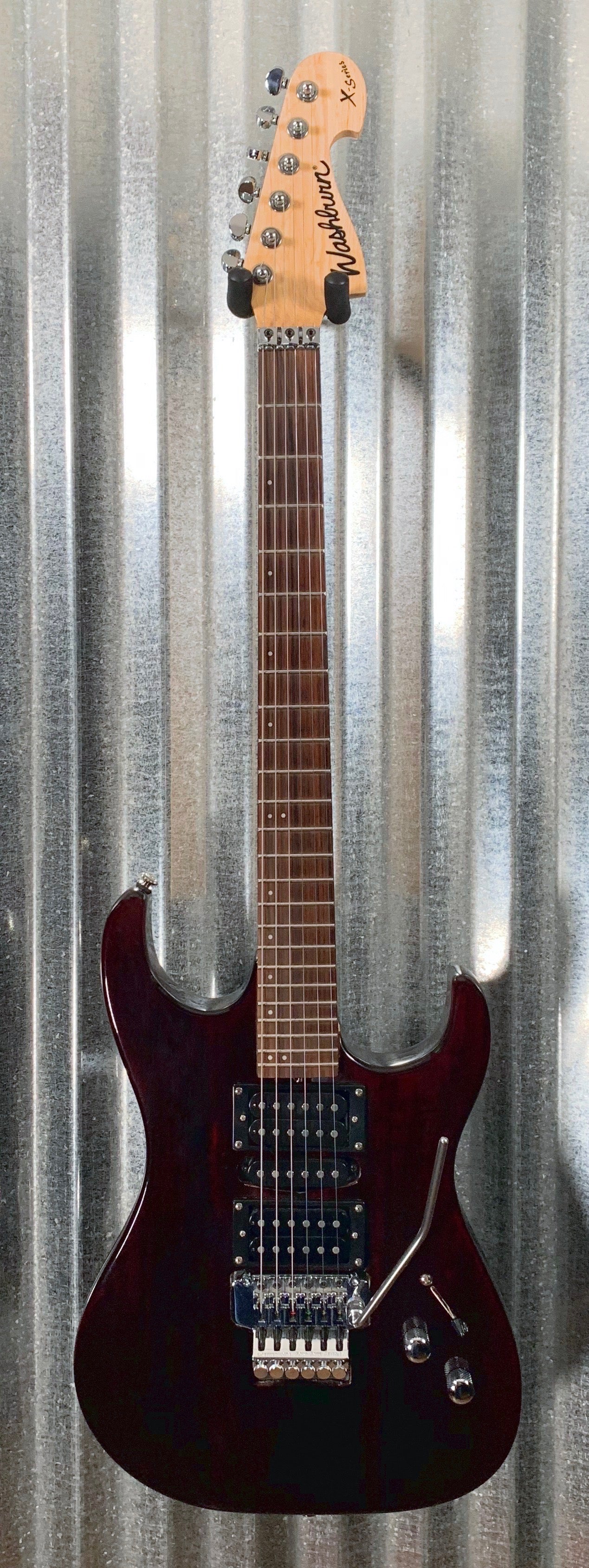 Washburn Pro X Series HSH Floyd Rose Trans Dark Cherry Guitar & Bag #1639 Used