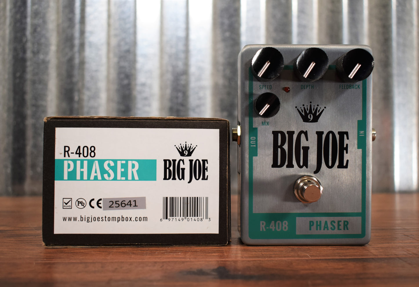 Big Joe Stomp Box Analog Phaser R-408 Raw Series Guitar Effect Pedal Used