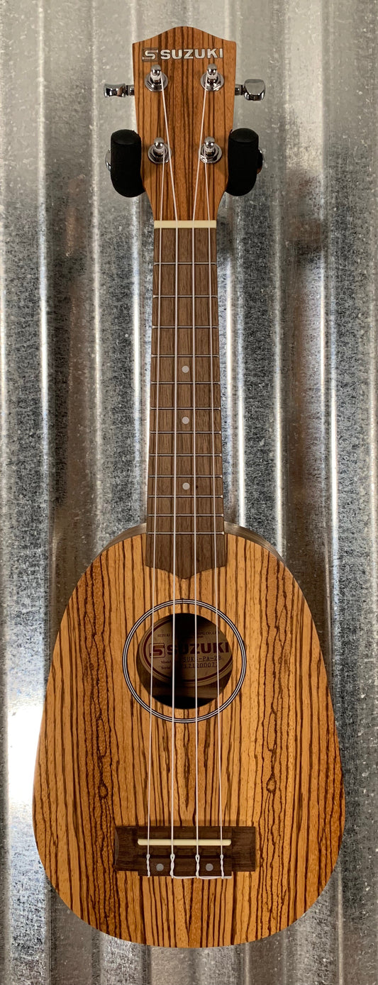 Suzuki SUKS-PA-ZB 21" Soprano Pineapple Ukulele Zebrawood & Bag