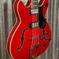 Hagstrom VIKB-WCT Viking 4 String Semi Hollow Short Scale Bass Wild Cherry Transparent #0801