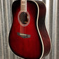 D'Angelico Premier Lexington Dreadnought E Trans Black Cherry Acoustic Electric Guitar #4657