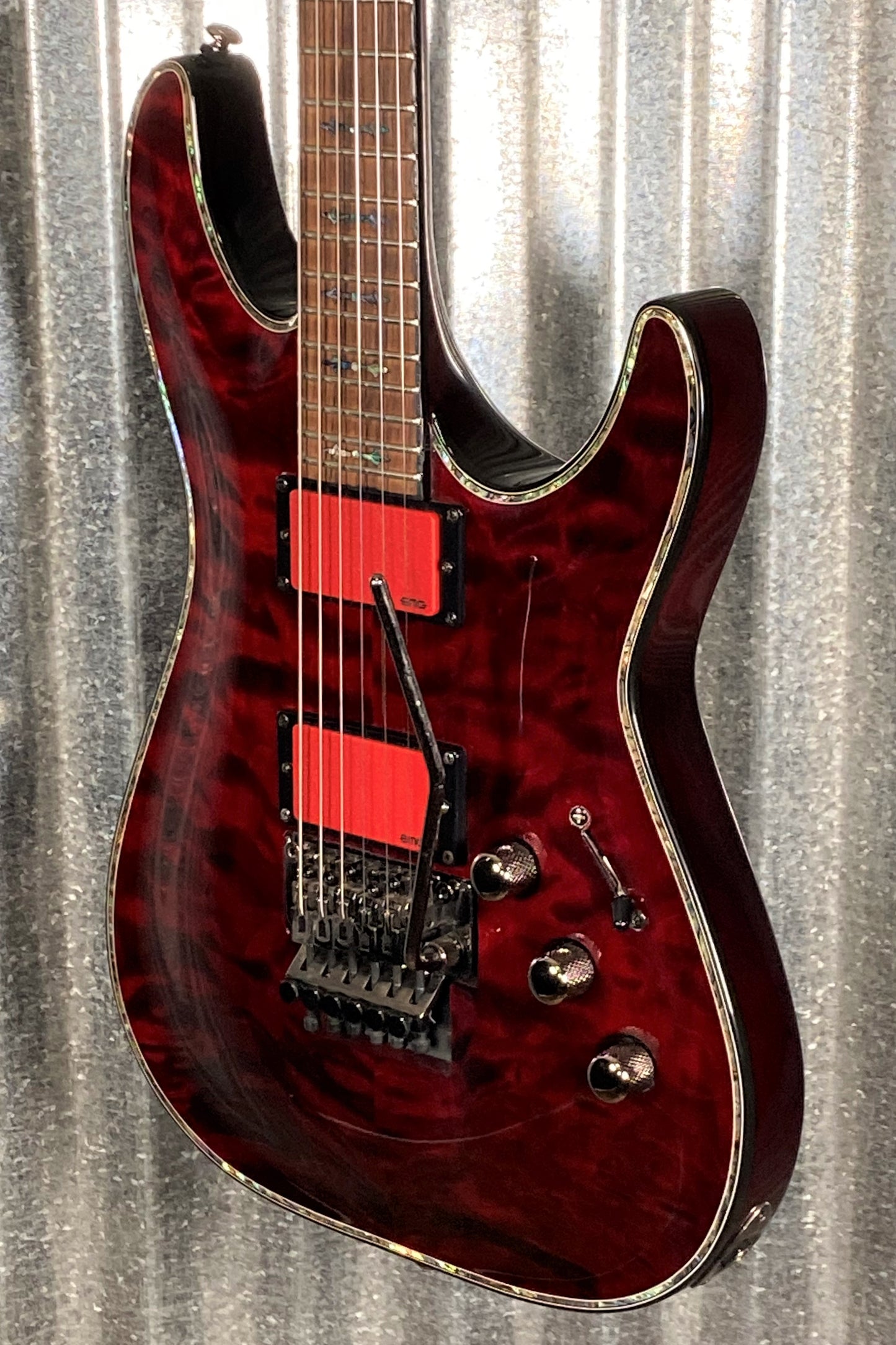 Schecter Diamond Series Hellraiser C-1 FR Black Cherry Glenn Tipton EMG Guitar & Case #1648 Used