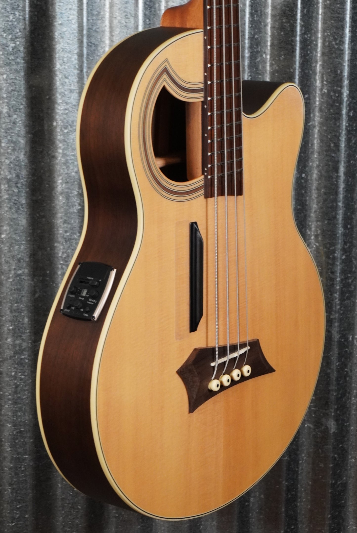 Warwick RockBass Alien Thinline 4 String Acoustic Electric Bass & Gig Bag #6821