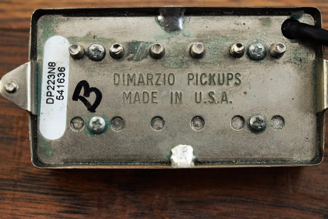 Dimarzio PAF DP223N8 36th Anniv Worn Nickel Cover Humbucker Bridge Guitar Pickup Used