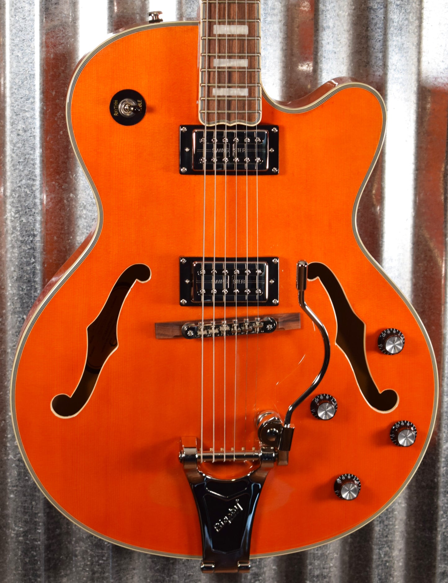 Epiphone Emperor Swingster LTD Edition Custom Shop Sunrise Orange Hollowbody Guitar & Case #4207 Used