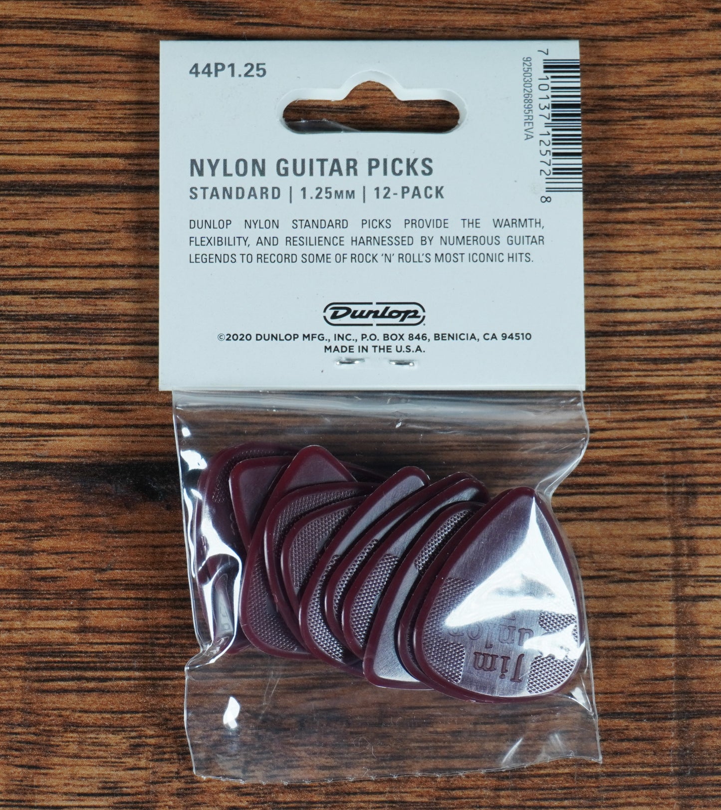 Dunlop 44P125 Nylon Standard 1.25MM Guitar Pick Box of 144