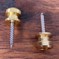Straplock Guitar & Bass Secure Pin Strap Lock & Button Set Gold