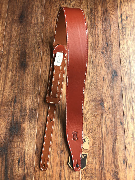 Levy's MV17-WAL Adjustable Veg-Tan Leather Guitar & Bass Strap Walnut