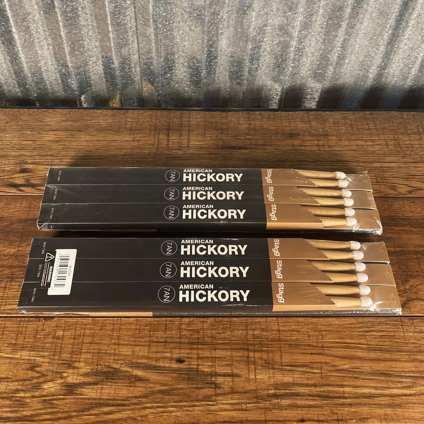 Stagg SHV7AN American Hickory 7A Nylon Tip Drum Sticks 12 Pair