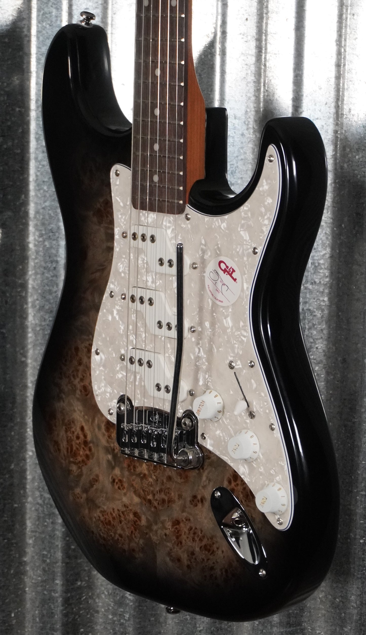 G&L Tribute Comanche Limited Edition Blackburst Burl Guitar #0796