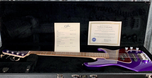 G&L USA Fullerton Custom SB2 Royal Purple 4 String Bass & Case SB-2 #2132