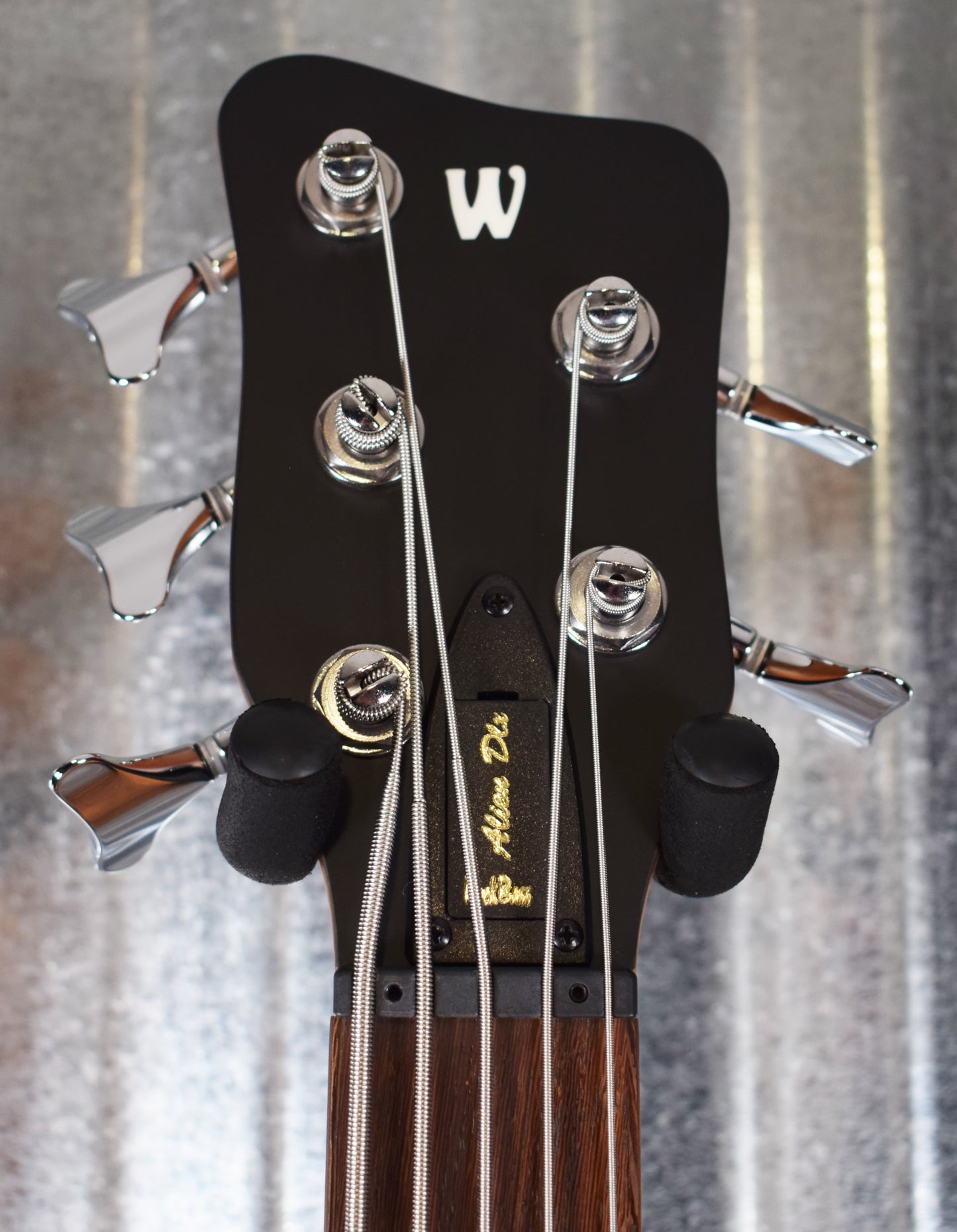 Warwick Rockbass Alien Deluxe Thinline 5 String Acoustic Electric Natural Bass & Bag #6120