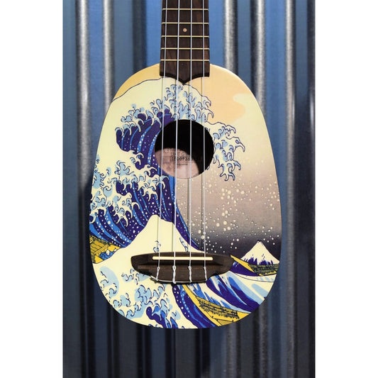 Luna Uke Great Wave Pineapple Ukulele & Gig Bag UKEGWS