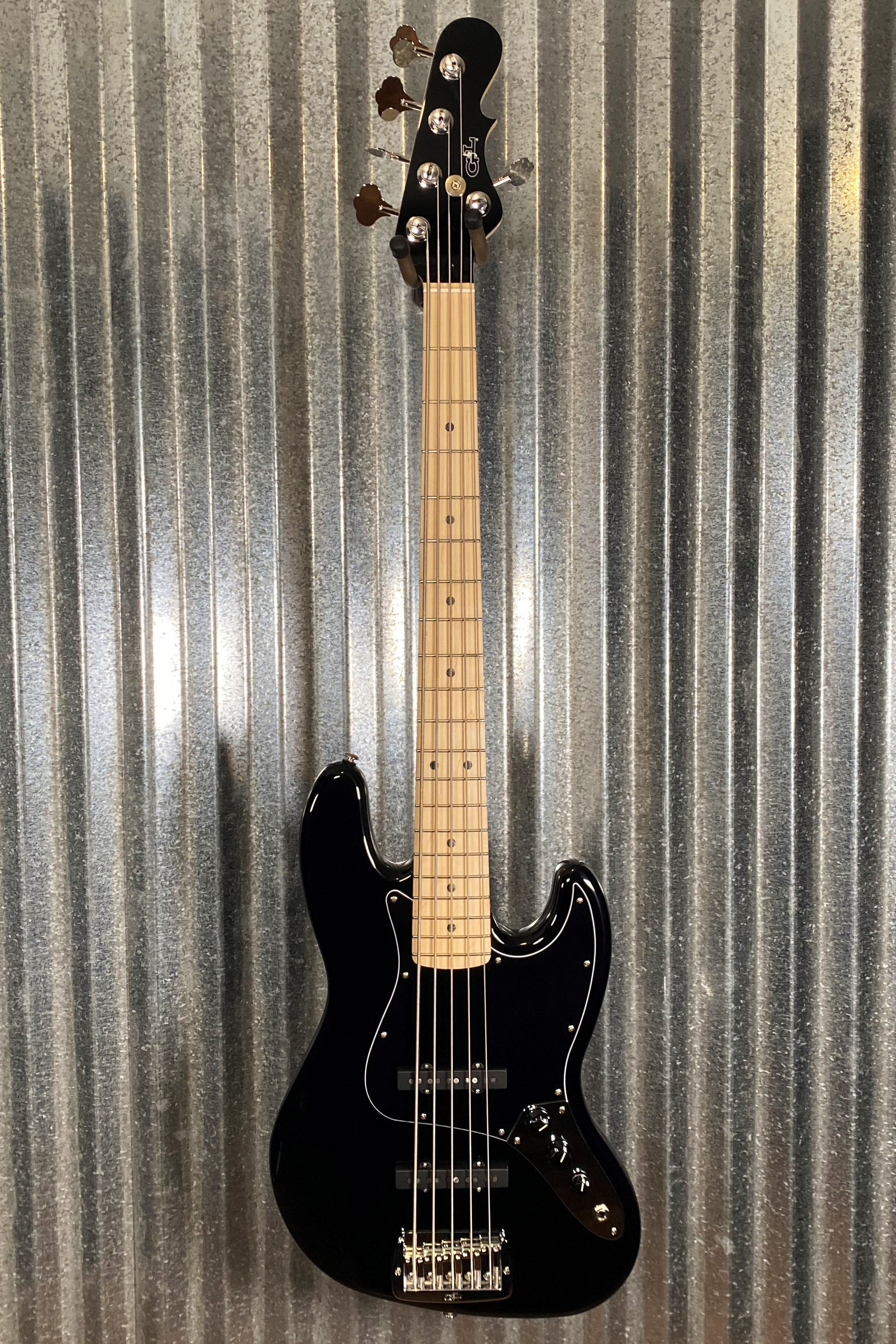 G&L USA JB-5 Jet Black 5 String Jazz Bass Maple Satin Neck & Case #602 –  Specialty Traders
