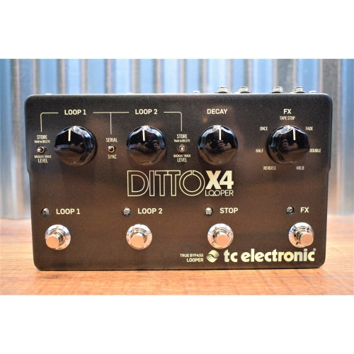 TC Electronic Ditto X4 Looper Dual Track Loop Guitar & Bass Effect Pedal