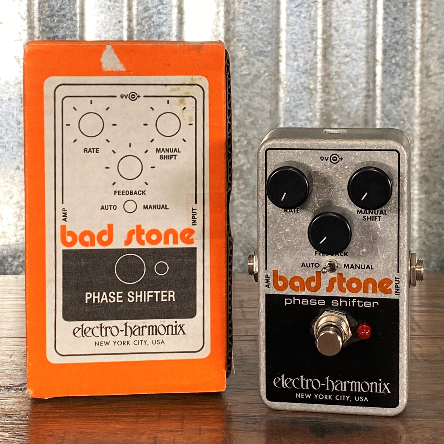 Electro-Harmonix EHX Bad Stone Phase Shifter Guitar Effect Pedal Used