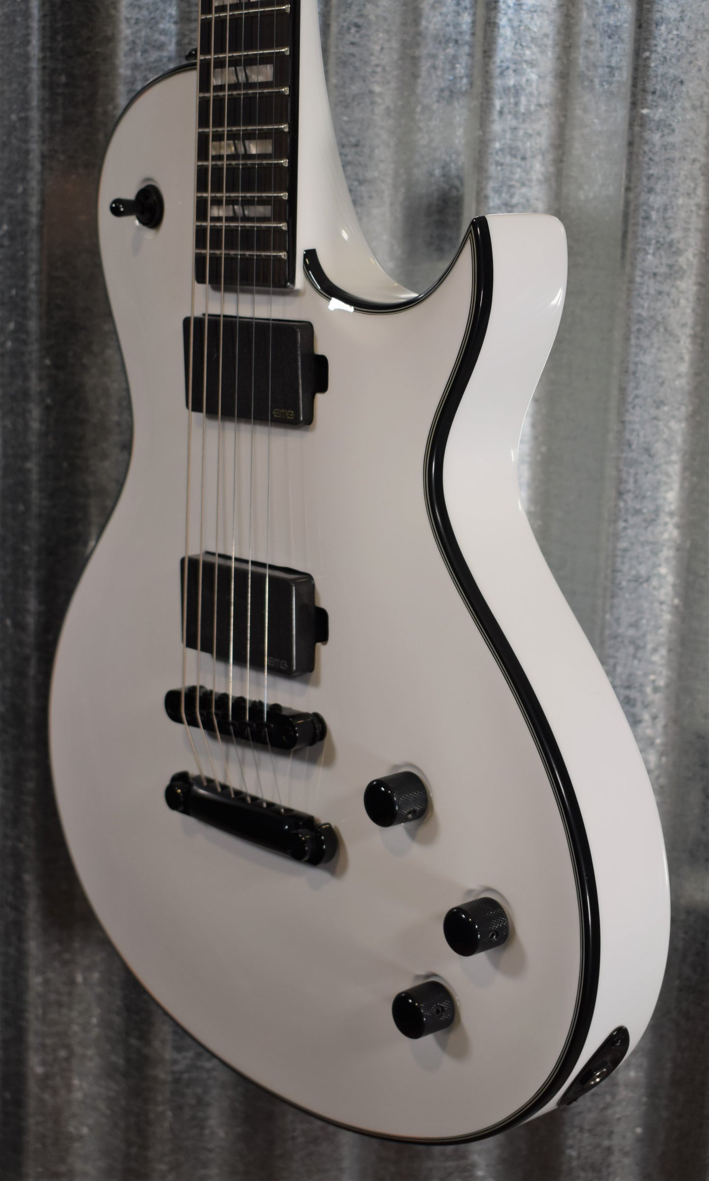 Washburn Parallaxe L20E White EMG Single Cut Guitar & Bag PXL20EWH #0539
