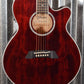 Takamine TSP158C See Thru Red Thinline Acoustic Electric Guitar & Case TSP158CSTR #0247 Used