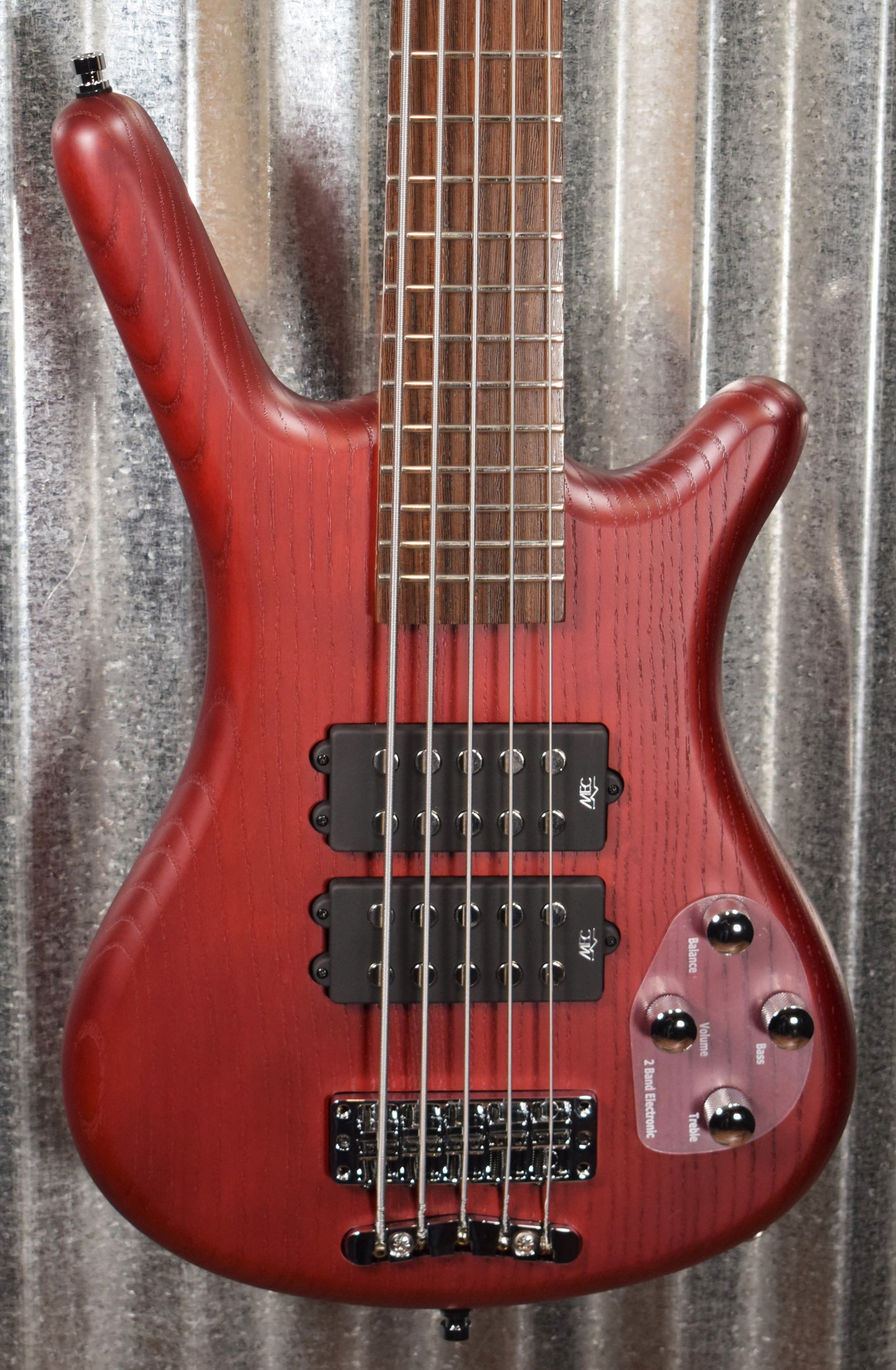 Warwick Rockbass Corvette $$ Double Buck Burgundy 5 String Bass & Bag #0218