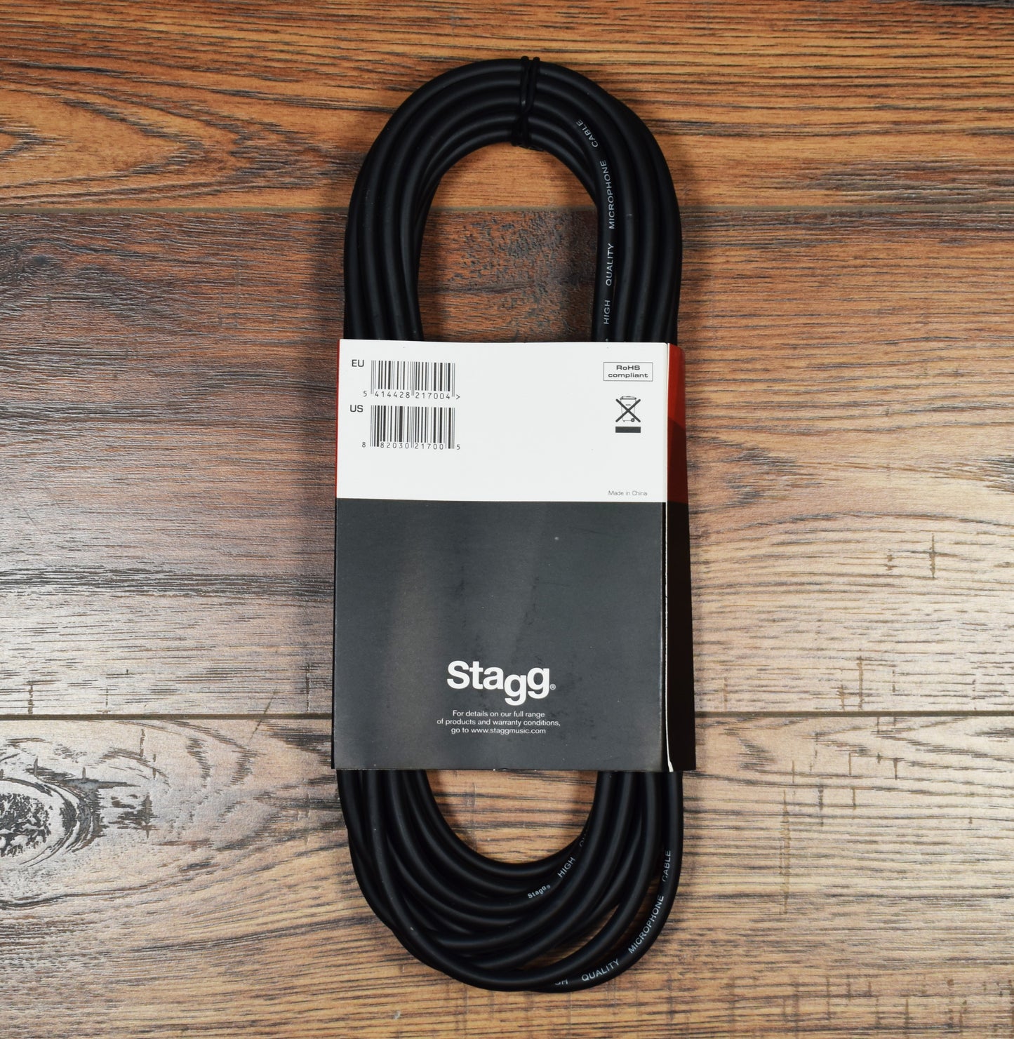 Stagg SMC7.6M 25' XLR Microphone Cable Black