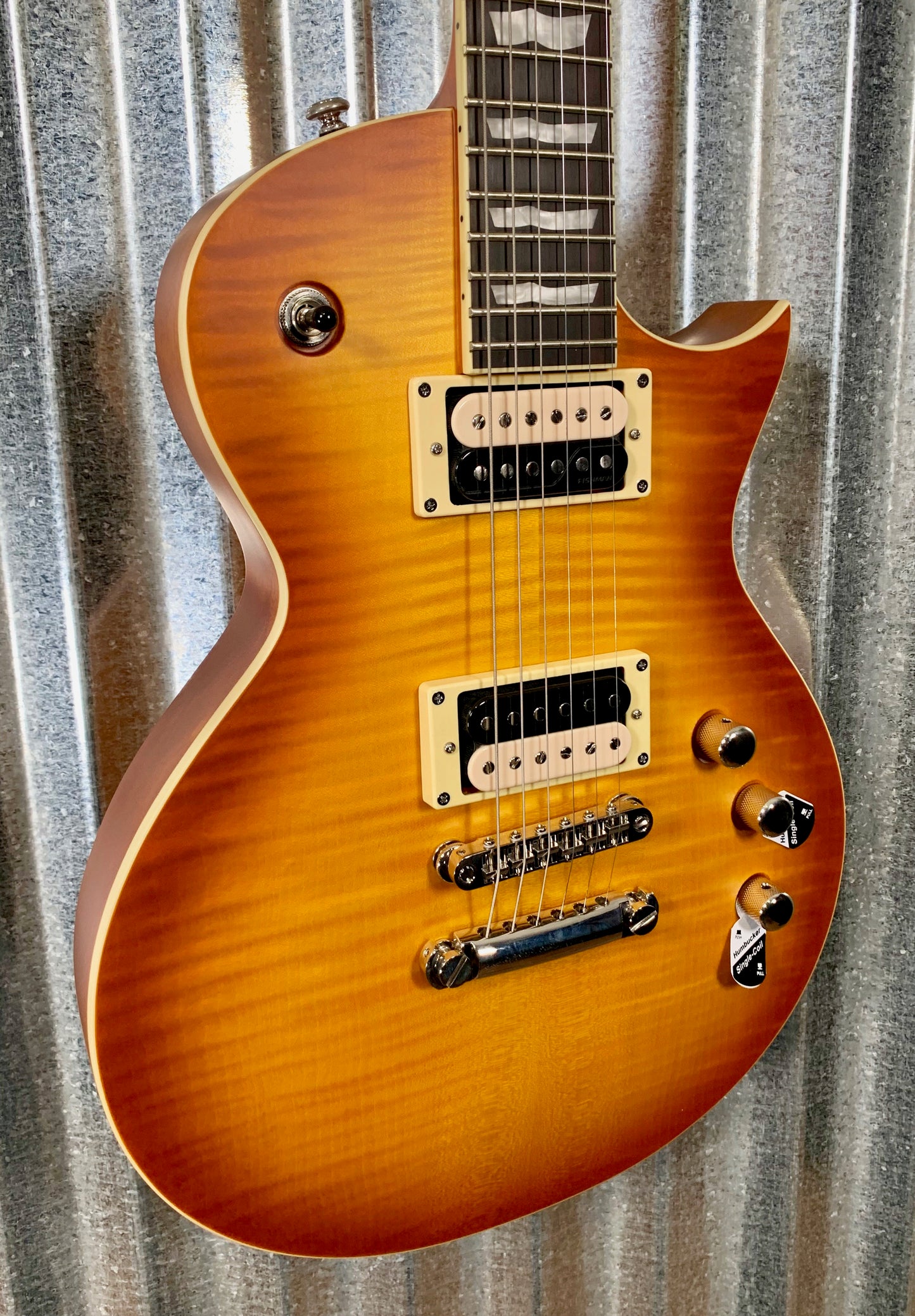 ESP LTD EC-1000T Fluence Honey Burst Satin Guitar & Case EC1000TFMHBSF #1974