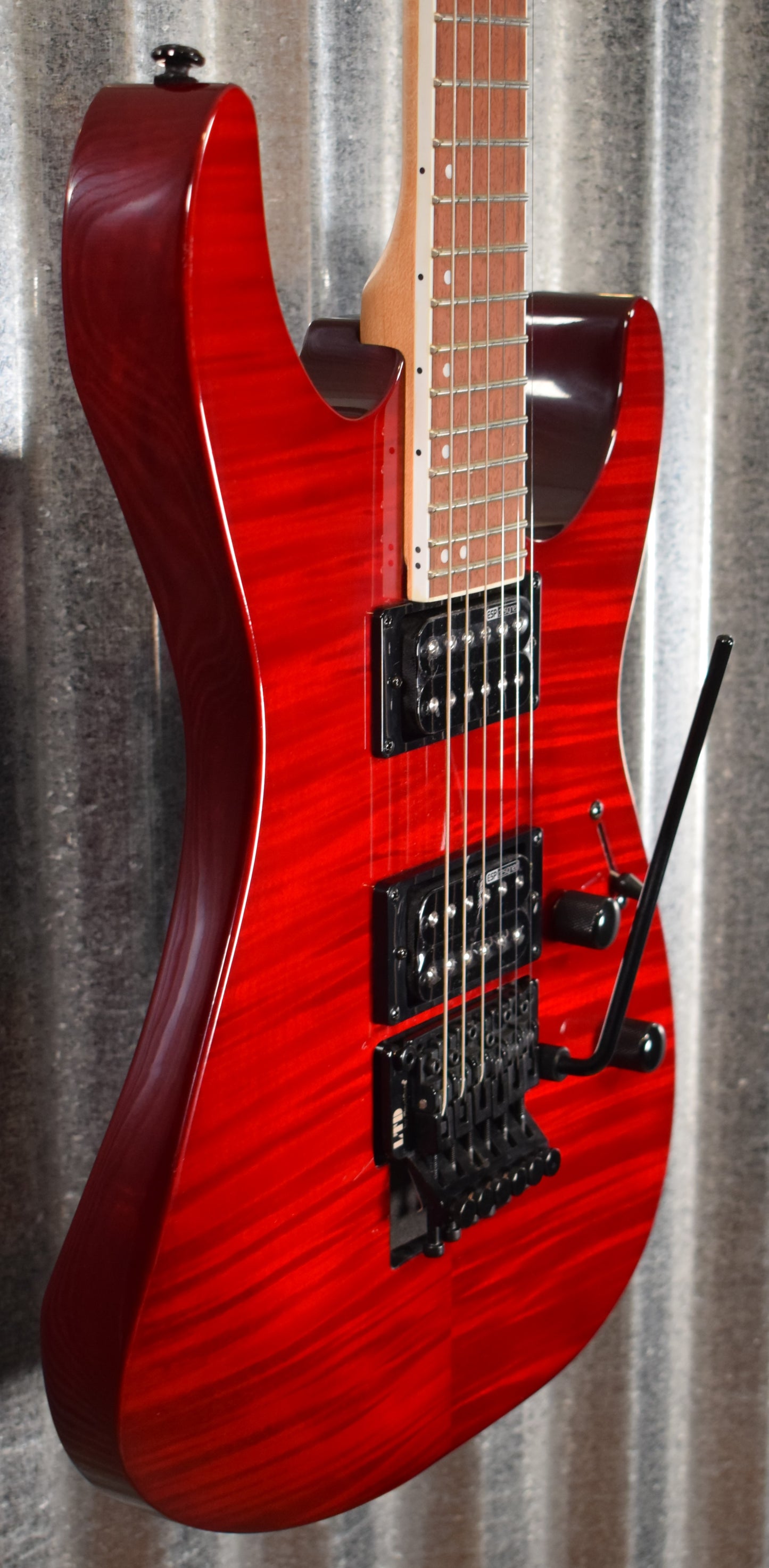 ESP LTD M-200FM See Thru Red Flame Top Guitar LM200FMSTR #0276 B Stock