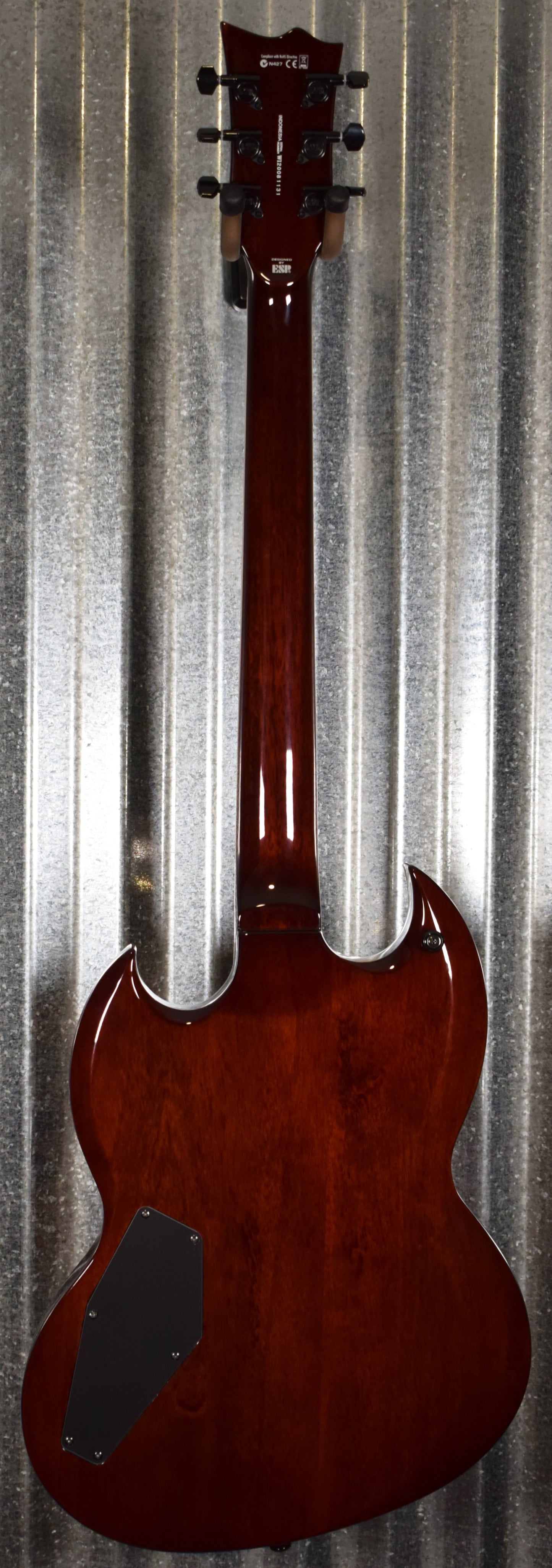 ESP LTD Viper 256 Dark Brown Burst Guitar & Bag LVIPER256QMDBSB #1131