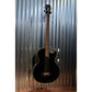 Washburn AB10BK Gloss Black Acoustic Electric Bass & Gig Bag #3472