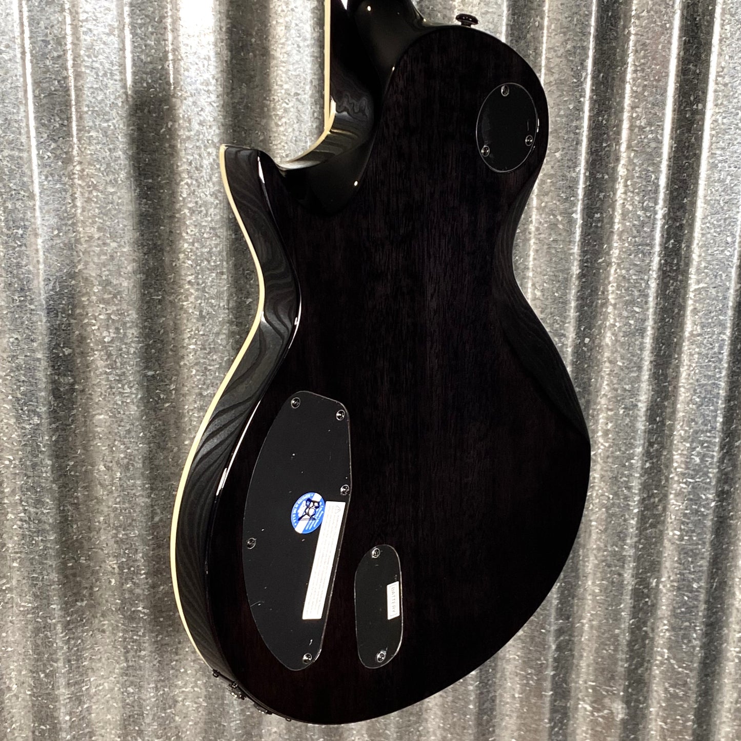 ESP LTD EC-1000 Piezo Bridge Quilt Top See Through Black Guitar & Case #2442 B Stock