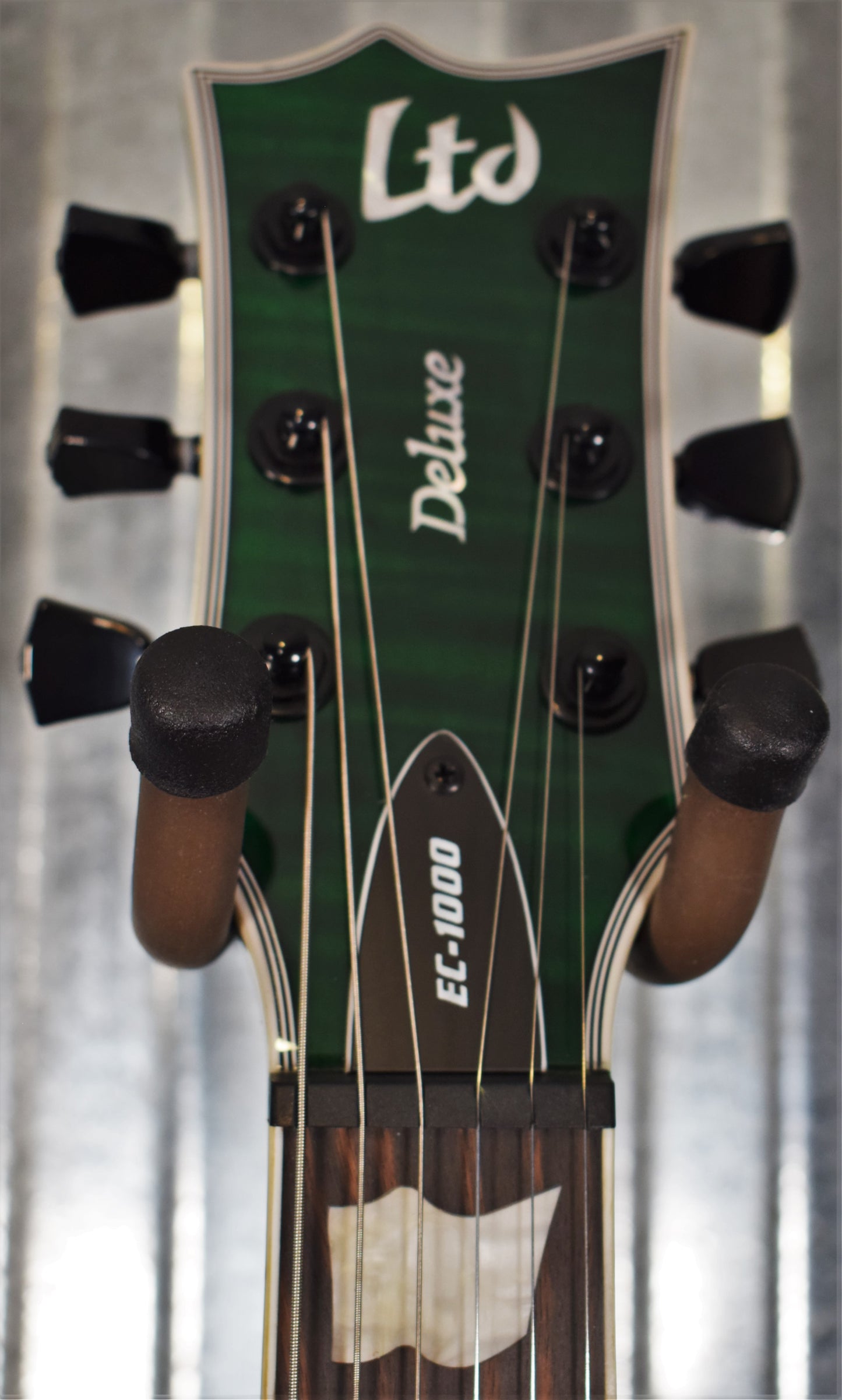 ESP LTD EC-1000 Flame See Thru Green Seymour Duncan Guitar LEC1000FMSTG #0944