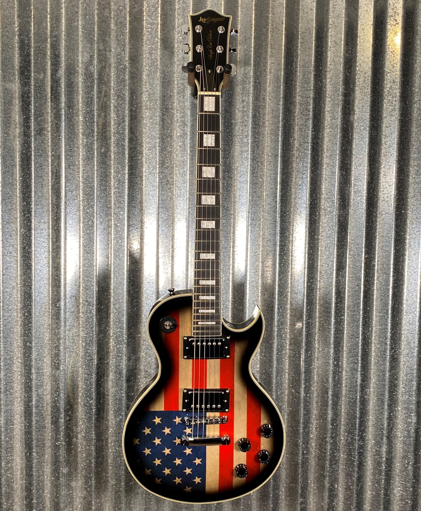 Leo Jaymz SC-003 LP Arched Top American Flag Guitar Used