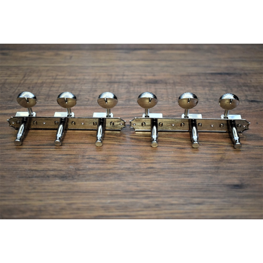 Kluson WD90NPM Traditional Oval Button 3+3 Plate Gibson Tuning Machine Set Nickel