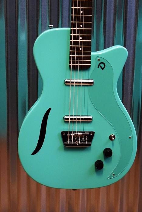 Danelectro 56 Vintage Baritone Semi Hollow Electric Guitar Dark Aqua