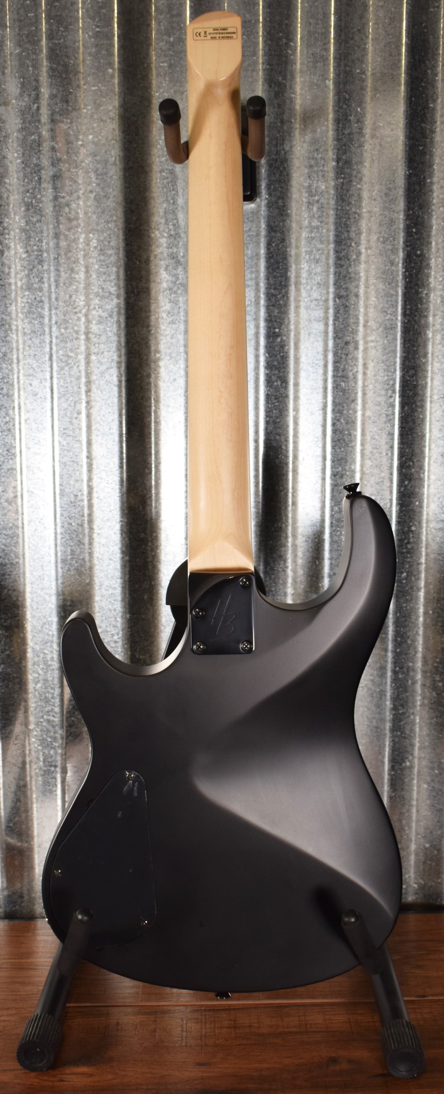Harley Benton Dullahan-FT 24 BKS With Upgrades Satin Black Guitar & Bag #0299 Used