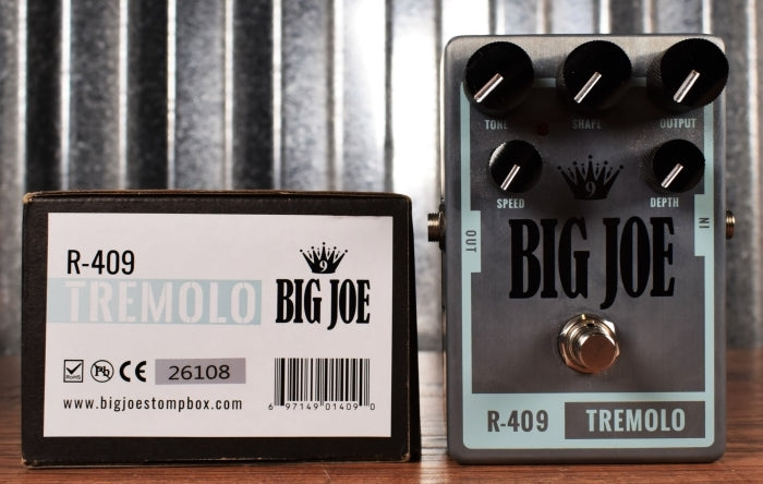 Big Joe Stomp Box Company Analog Tremolo R-409 Raw Series Guitar Effects Pedal Used