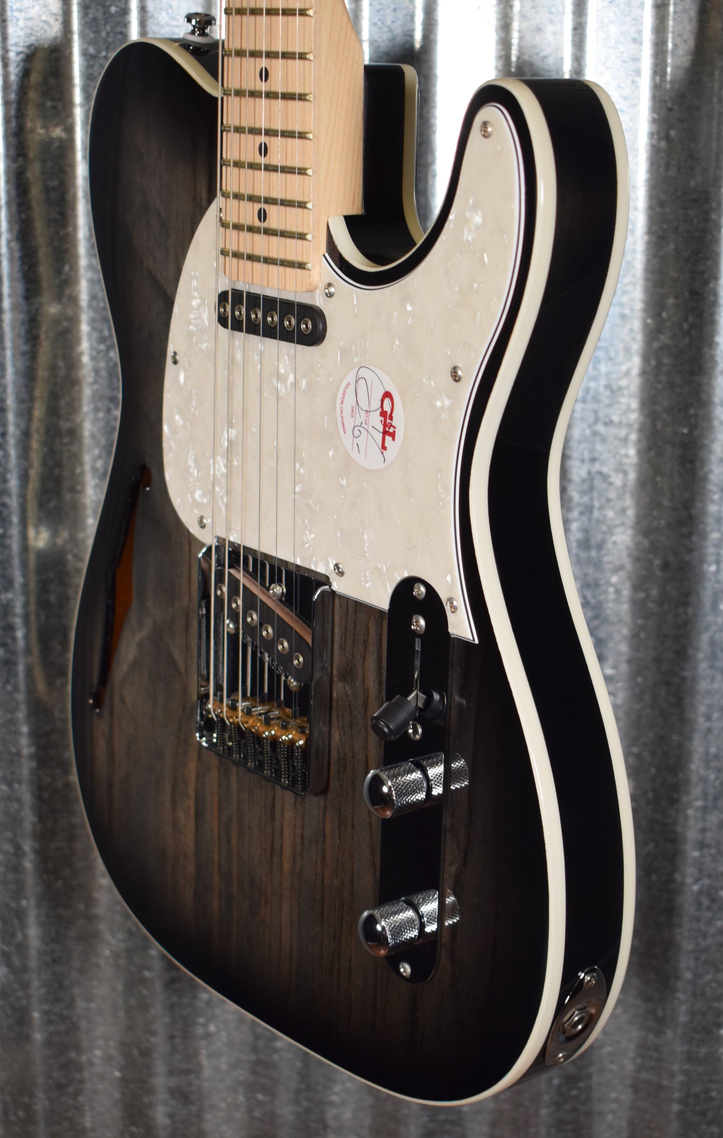 G&L Tribute Limited Edition ASAT Classic Semi Hollow Double Bound Charcoal Guitar #0540