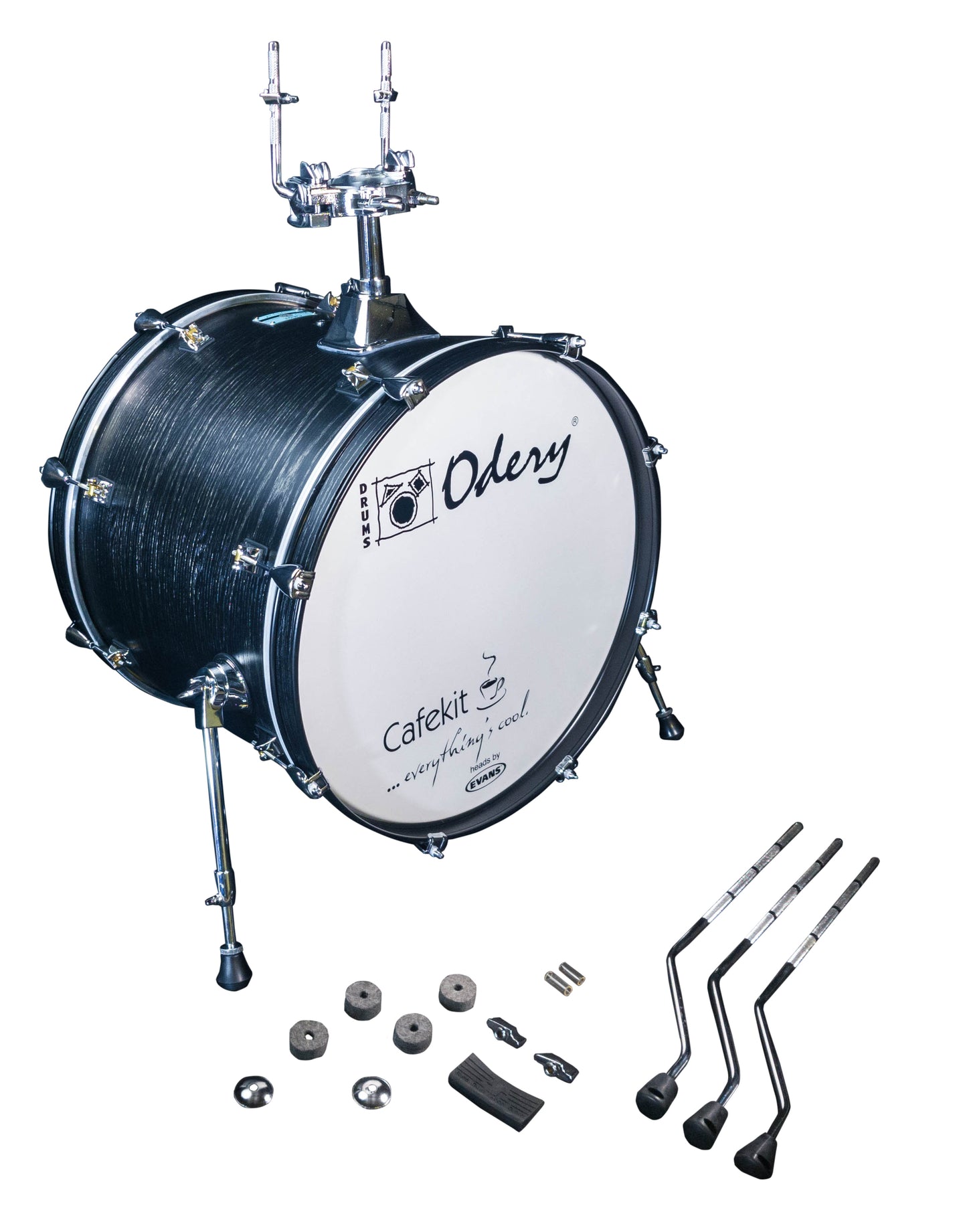 Odery Drums CafeKit Expansion 20 x 16 Kick Drum IRCAFE-EXP-BLA Black Ash