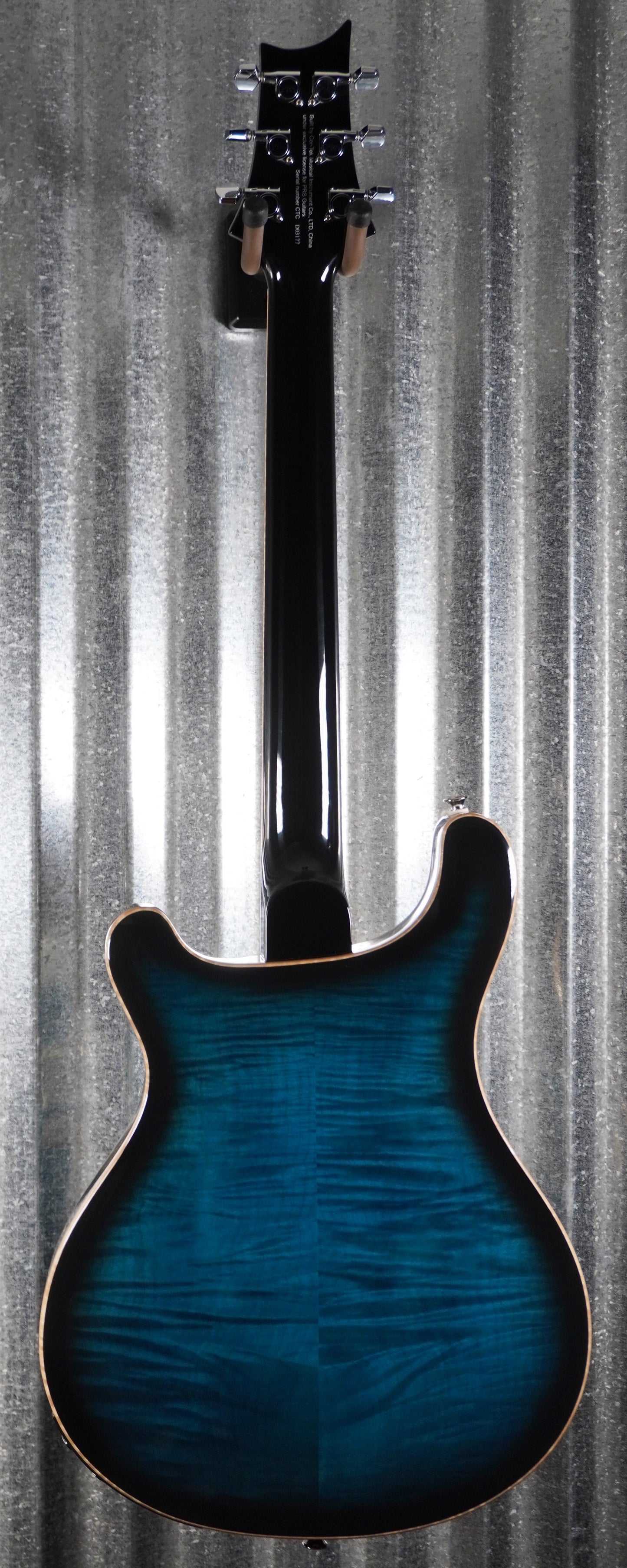 PRS Paul Reed Smith SE Hollowbody II Piezo Peacock Blue Guitar & Case #3177