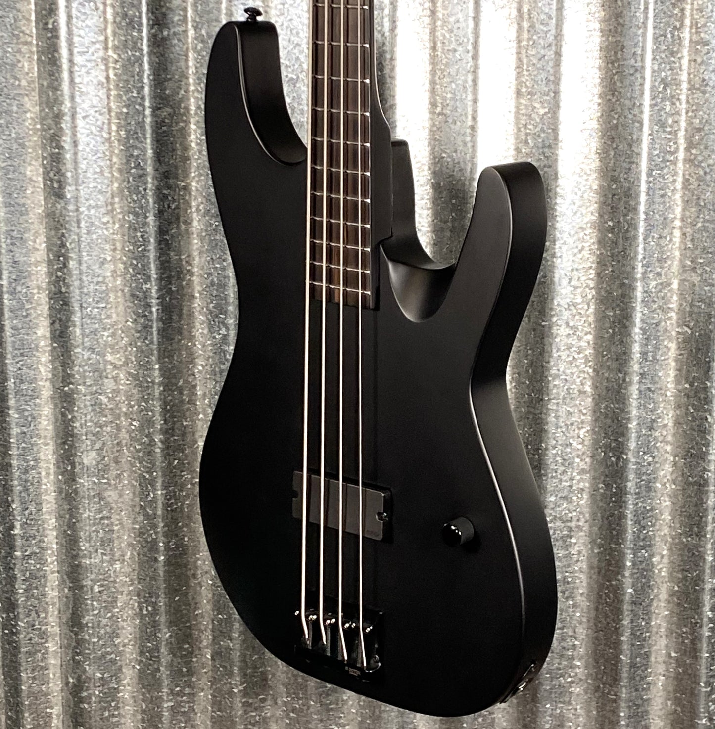 ESP LTD M-4 Black Metal Black Satin 4 String Bass LM4BKMBLKS #1895 B Stock