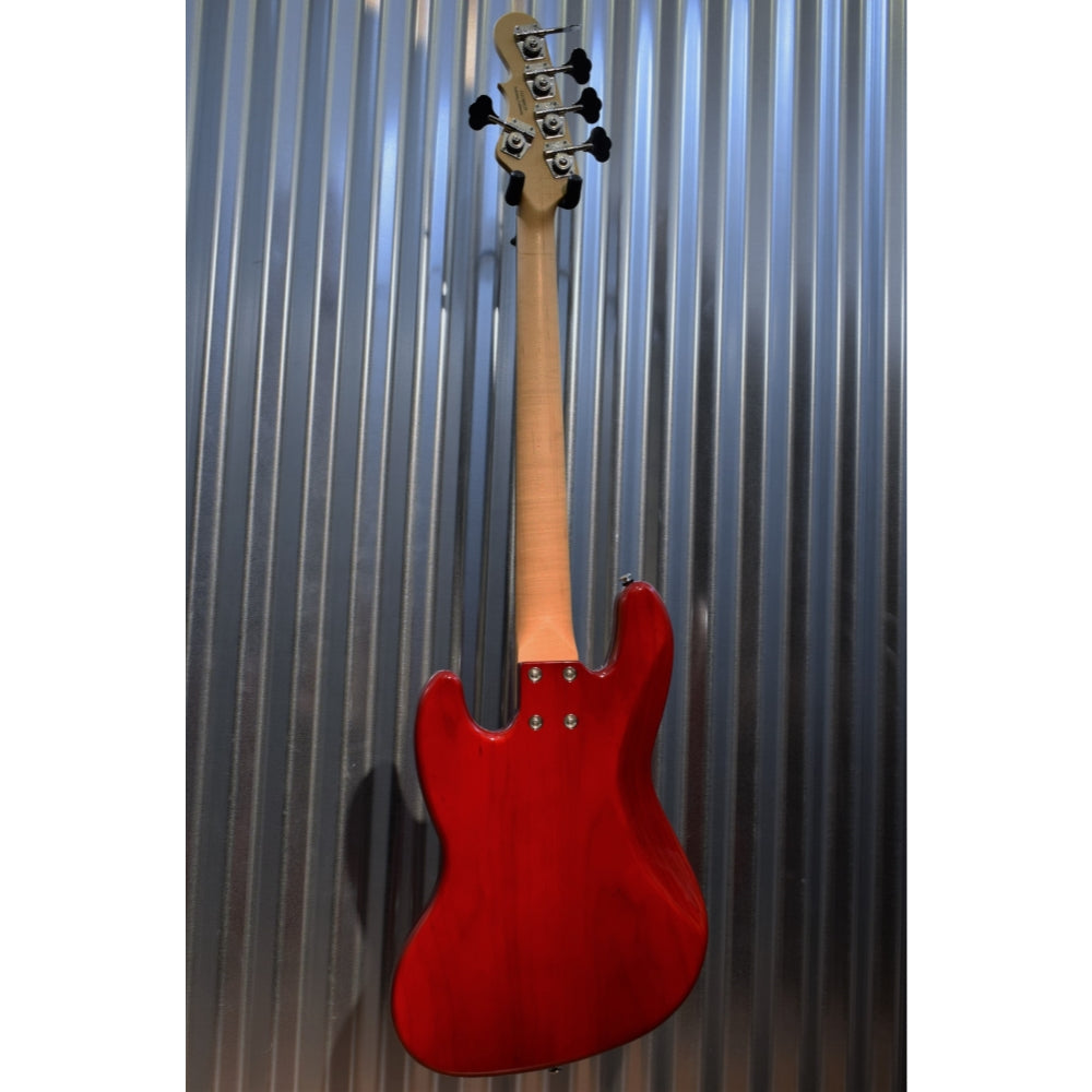 G&L Guitars USA JB5 5 String Jazz Bass JB Clear Red & Case JB-5 2018 #9229