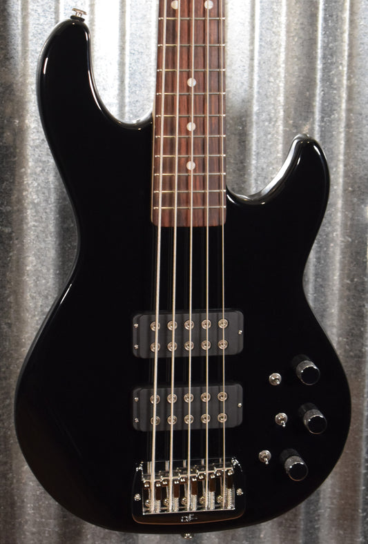 G&L USA L-2500 Jet Black 5 String Bass Rosewood Satin Neck & Case #6212