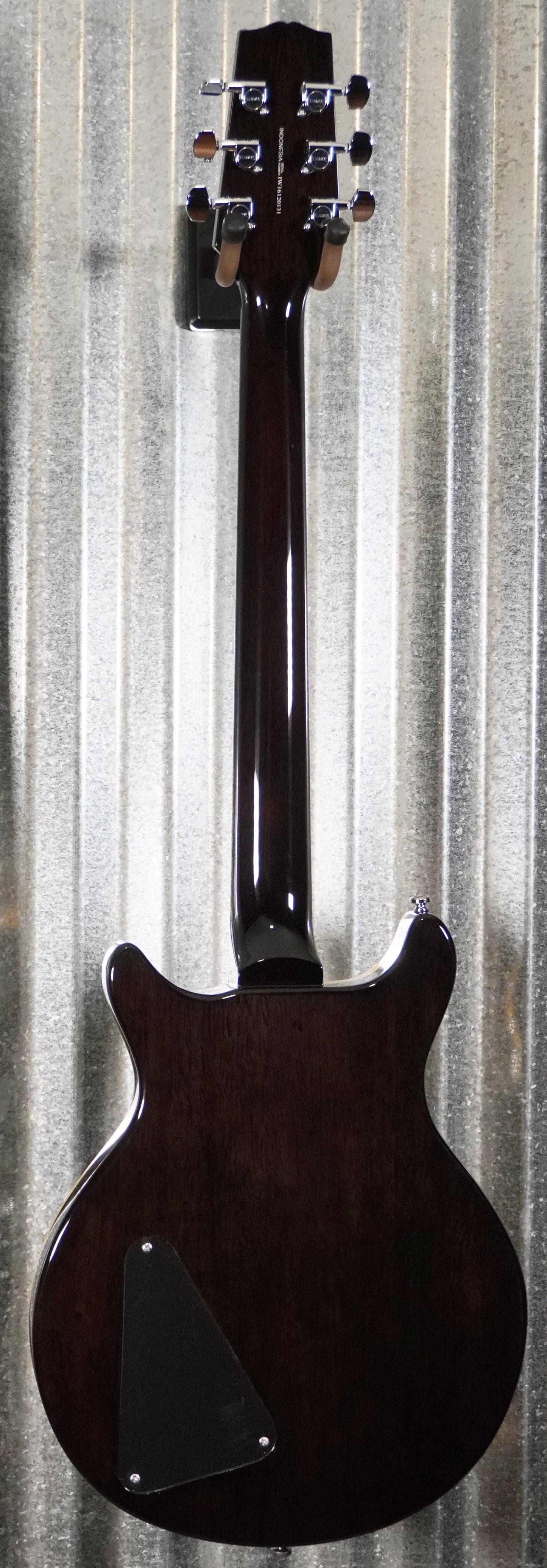Hamer Archtop Flame Trans Black Double Cut Guitar SATF-TBK #0131