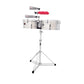 LP Latin Percussion Prestige 13" & 14" Stainless Steel Timbales & Stand LP1314-S