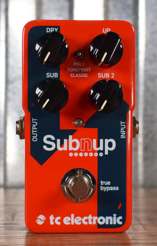 TC Electronic Sub 'N' Up Polyphonic Octave Tone Print Guitar Effect Pedal Used
