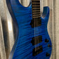 Washburn Parallax M200 Flame Trans Blue Matte Guitar & Case PXM200AFTBLM #0060