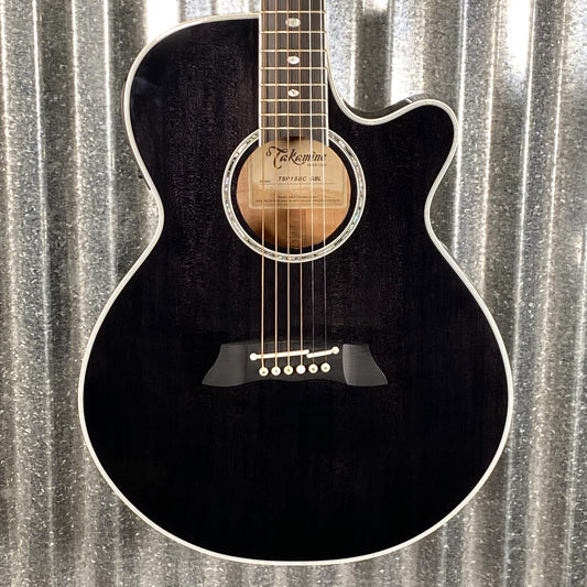 Takamine TSP158C SBL Thinline Acoustic Electric See Thru Black Guitar & Case Japan #0084 Used