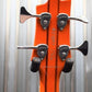 Reverend Guitars Dub King 4 String Semi Hollow Bass Rock Orange & Two Tone Case